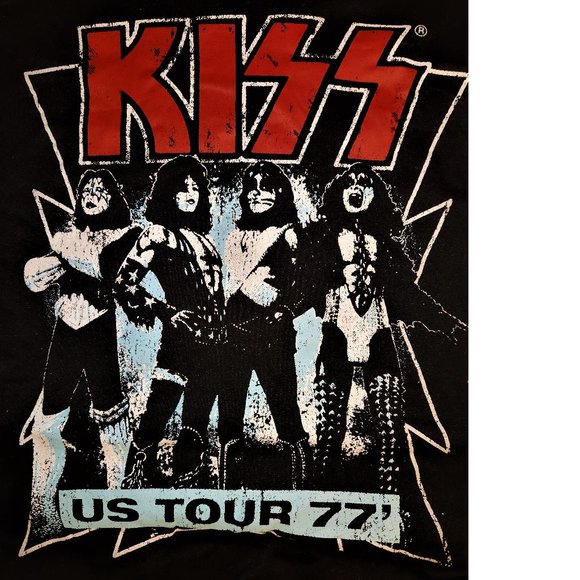 KISS band Destroyer Tour 1976 rock Official Hoodie Pullover Plus 3X NWT - Picture 2 of 3